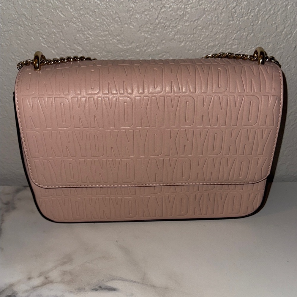 DKNY Blush Embossed Shoulder Bag